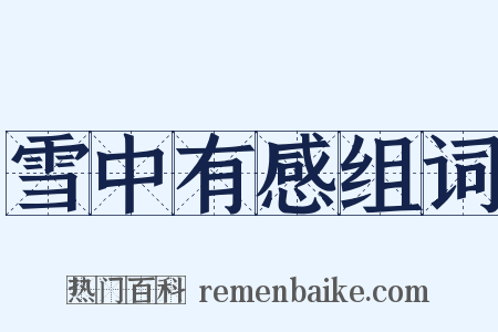 雪中有感组词是什么意思的图片